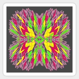 Geometric sharp colorful plant design Magnet